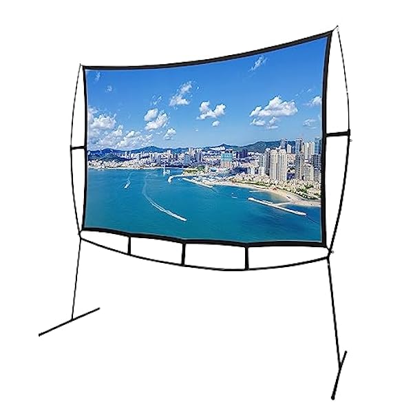 Projectiescherm, 100 inch, outdoor en indoor, 4K-projectiescherm met stand 16:9